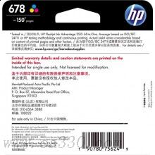 惠普(HP)CZ108AA 678彩色墨盒 適用惠普噴墨1018，2515,1518，3515,2548,3548,4518