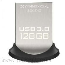 閃迪 CZ43 至尊高速酷豆 USB 3.0 U盤 128GB 金屬銀色