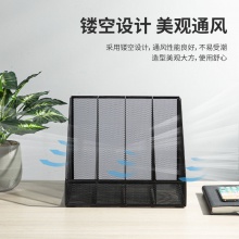 得力78988四聯(lián)金屬網(wǎng)狀文件框帶筆筒(黑)(個)
