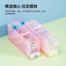 得力8932筆筒(透明紅)(個(gè))
