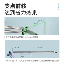 得力8554S省力票夾4#(混)(48只/筒)