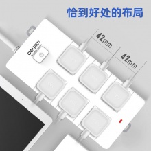 得力18168-10插座_6組_10米_PVC袋裝(白)(只)