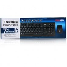 得力3729無線鍵鼠套裝(黑色)(套)