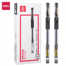 得力S820財務中性筆0.28mm全針管(黑)(支)