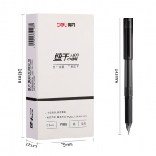 得力A108速干中性筆0.5mm子彈頭(黑)