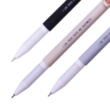 得力A255學(xué)生中性筆0.5mm全針管(黑)