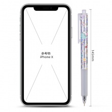 得力S172歐陽娜娜高粘度中性筆0.5mm按動迷你頭(黑)(支)