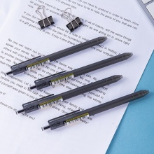 得力S306按動高粘度中性筆0.5mm迷你頭(黑)(支)