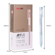 得力A52學(xué)生速干中性筆0.5mm全針管(黑)
