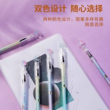 得力A556中性筆0.35mm全針管(黑)(支)