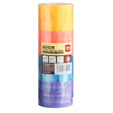 得力30024彩色文具膠帶12mm×30y×38um(混)(12卷/筒)