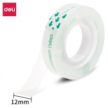 得力30009易撕文具膠帶12mm×30y×38um(透明)(1卷/袋)