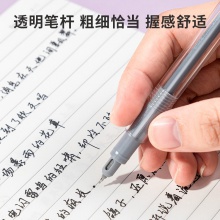 得力A62學生中性筆0.38mm加強型針管(黑)(支)