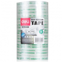 得力30000文具膠帶8mm×20y×38um(12卷/筒)