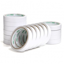 得力30402棉紙雙面膠帶18mm×10y×80um(白)(16卷/袋)
