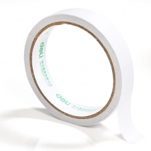 得力30402棉紙雙面膠帶18mm×10y×80um(白)(16卷/袋)