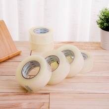 得力30208封箱膠帶48mm×200y×50um(6卷/筒)(普透)