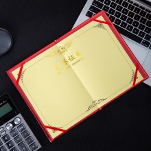 得力24809紙面榮譽(yù)證書(祥云)(紅)-大12K(本)