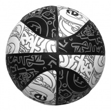 安格耐特F1166_7號PU涂鴉籃球(黑色+白色)