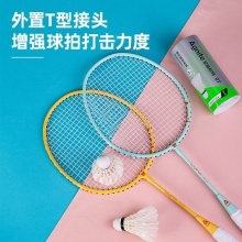 安格耐特F2125羽毛球拍(藍+黃)(2支/副)(含三球)