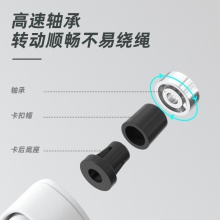 得力18704手膠跳繩(黃)(單根裝)(鋼絲繩)