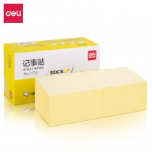 得力7734記事貼(淡黃)76×101mm(包)