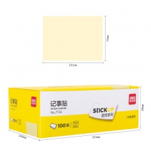 得力7734記事貼(淡黃)76×101mm(包)