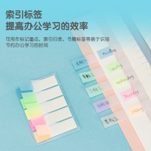 得力9062指示標(biāo)簽12×44mm(混)(袋)