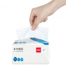 得力MR2200-01軟包抽取式紙面巾(白)(3包/提)