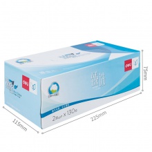 得力MH2130-02盒裝抽取式紙面巾(混)(5盒/提)