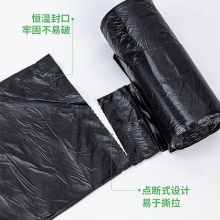 得力18817背心式垃圾袋(黑)(單卷裝，30只/卷)