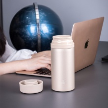 得力17657保溫杯(420ml)(香檳金)(1只/盒)