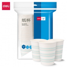 得力19203紙杯(白)(50只/包)228mlAPP240g紙+18gPE膜