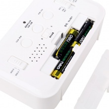 得力8801多功能電子鐘(白)15×5×9cm