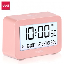 得力8839多功能電子鐘(粉色)(只)