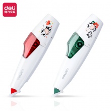 得力71497筆型修正帶5mmx6m膜帶(牛年主題)(深紅)(卡)